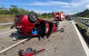 Lelaki maut, Proton Myvi terbalik di LPT 2